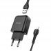 Сетевое зарядное устройство Hoco N2 (комплект с кабелем Lightning, для iPhone) 1USB, 2,1A Black